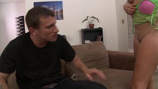 18-Year-Old Brunette Danni Cole Gets Her Tight Shaved Pussy A Furious Fuck